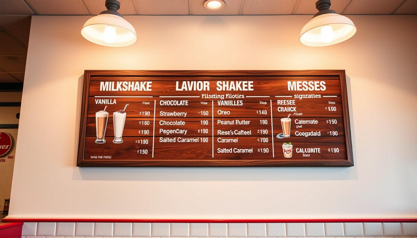 Five Guys Milkshake Menu