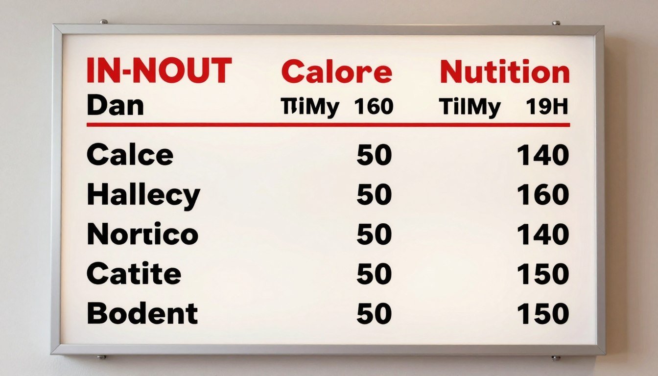 in n out calorie menu