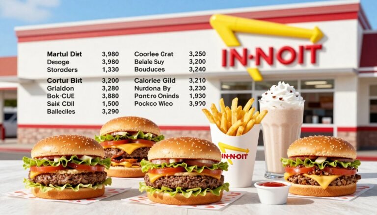 in n out menu calories