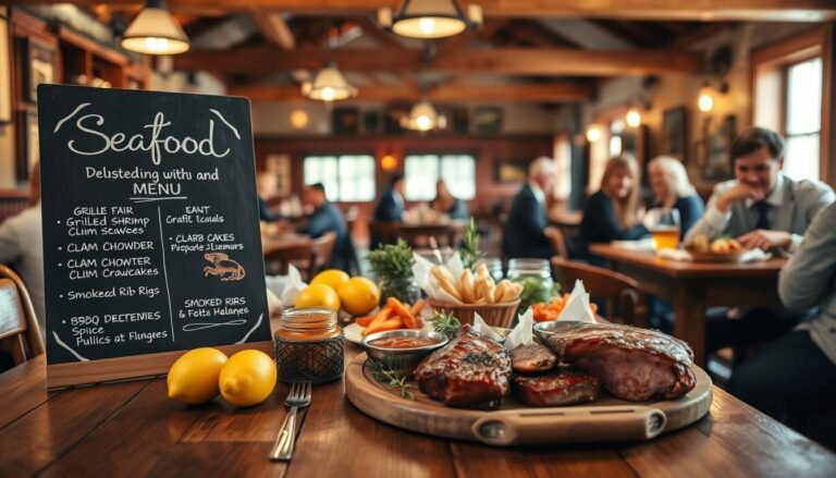 village inn seafood & bbq menu